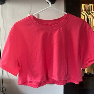 Lululemon Athletica Vibrant Pink Crop Top